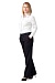 SLIM-FIT ladies long sleeve blouse, white