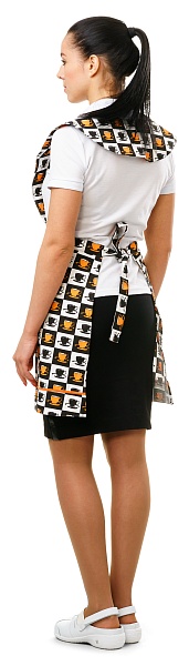 SANDRA ladies tabard apron (orange)