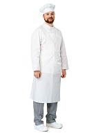 White full-size bib apron - type B