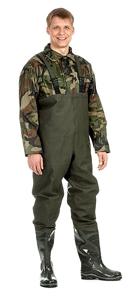 PVC waders with bib overall