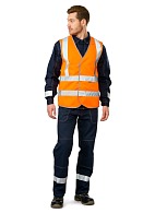 GABARIT-4 high visibility vest, fluorescent orange