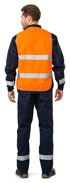 GABARIT high visibility vest, fluorescent orange