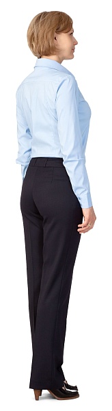 SLIM-FIT ladies long sleeve blouse, light blue
