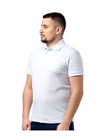 Short sleeve POLO shirt, white