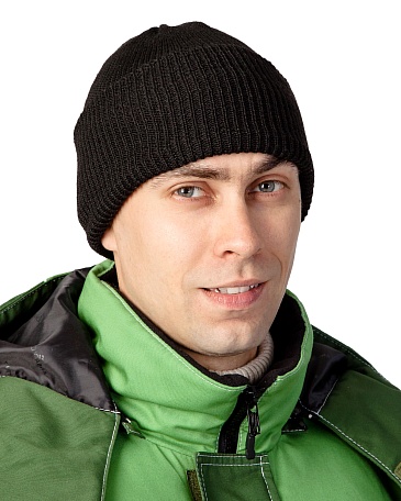 Double layer knit hat