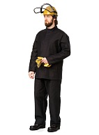 Men's work suit providing protection for&nbsp;a&nbsp;wearer exposed to&nbsp;heat