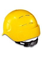 AIR WING a safety helmet with ratchet and textile suspension harness (9762) yellow
