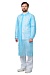 VISITOR Disposable lab coat (spunbond), snap button, light blue