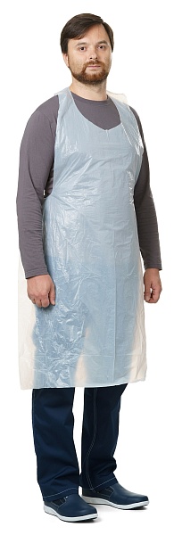 Medical bib apron, disposable, white (RLN4414) (100 pcs)