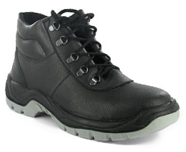 Anti-vibration high-ankle boots with steel toe cap