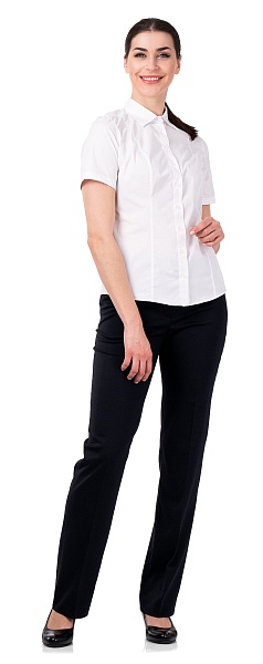 FLEX-T short sleeve ladys blouse, white