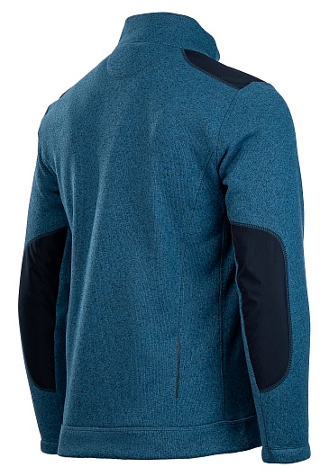 ACTIVE fleece knit jacket, blue melange