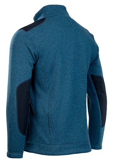 ACTIVE fleece knit jacket, blue melange
