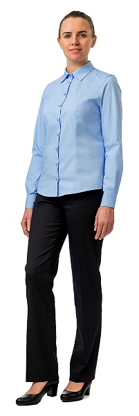 FLEX-T long sleeve ladys blouse, blue