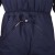 Bib overall back with detachable zippered flap for ease of handling