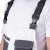 Length adjustable elastic bib straps