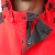 Windproof flap, zipper lock closed and no skin contact