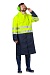 ABSOLUTE high visibility raincoat (fluorescent yellow with dark blue)