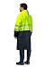 ABSOLUTE high visibility raincoat (fluorescent yellow with dark blue)