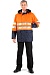 STORM CONTROL heat-insulated high visibility windbreaker, fluorescent orange with dark blue