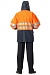 STORM CONTROL heat-insulated high visibility windbreaker, fluorescent orange with dark blue