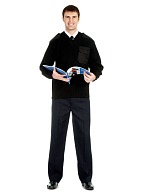 Men's uniform jumper with patches