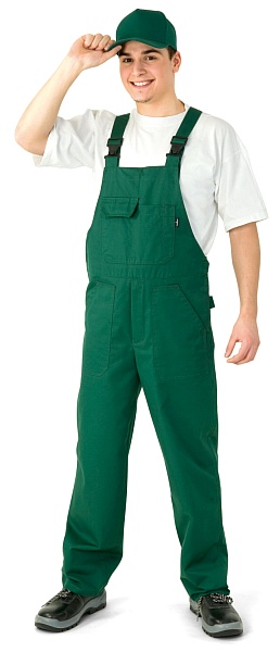 UNIVERSAL men's bib overall (green)