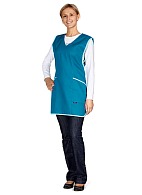 Ladies smock-apron (turquoise)