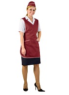 Ladies smock-apron (claret)