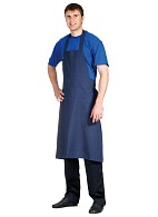 Blue full-size bib apron - type B