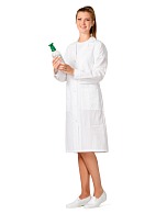 Ladies medical lab coat made of coarse calico, white