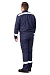 Coverall for oil companies, with storm flap with concealed brass snaps