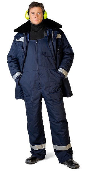 JUPITER (TA-04) men's heat-insulated bib overall