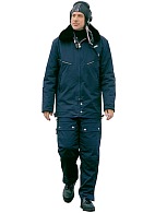 Men's blue mid-weight short flight coat