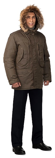 CAPTAIN men's heat-insulated jacket (brown)