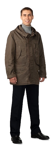 CAPTAIN men's heat-insulated jacket (brown)