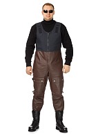 Men's leather bib overall