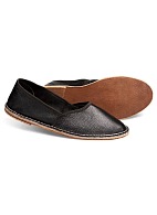 Leather slippers with leather sole