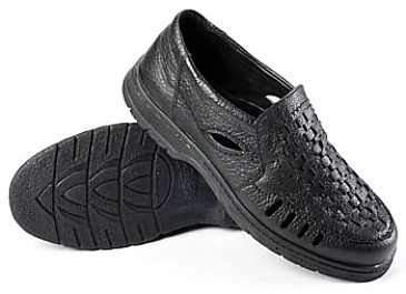 NIX men's perforated leather shoes (black)