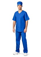 &quot;MEDIC&quot; men's medical scrubs, cornflower blue