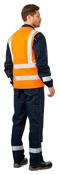 GABARIT-4 high visibility vest, fluorescent orange