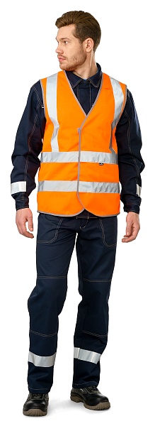 GABARIT-4 high visibility vest, fluorescent orange