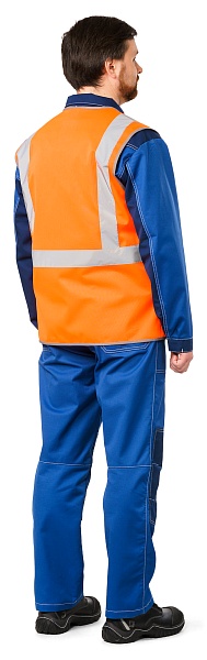 ECONOM high visibility vest, fluorescent orange