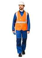 ECONOM high visibility vest, fluorescent orange