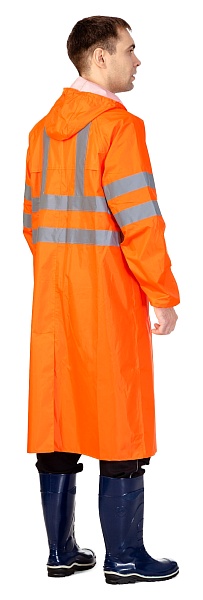 EXTRA VISION WPL waterproof PVC coat (fluorescent orange)