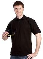 Short sleeve POLO shirt, black