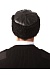 Karakul leather top hat with lacquered peak