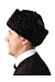 Leather top karakul hat