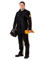 Welder combination work suit with genuine split leather (KS 21)