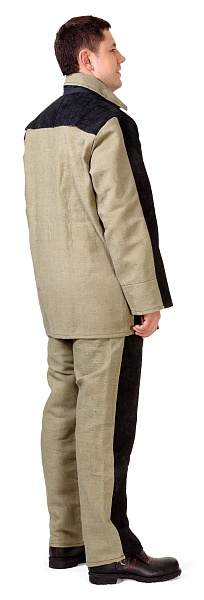 Welder combination work suit with genuine split leatherWelder combination work suit with genuine split leather (KS 21)
